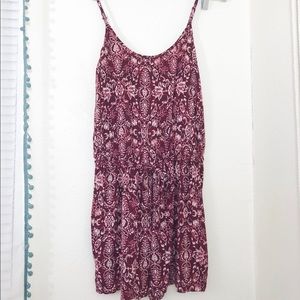 Red Spaghetti Strap Romper